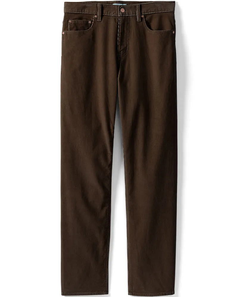 Lands' End Cordhose mit Komfortbund, Classic Fit, Herren, Größe regular, Braun, Elasthan/Baumwoll-Mischung, by Braun