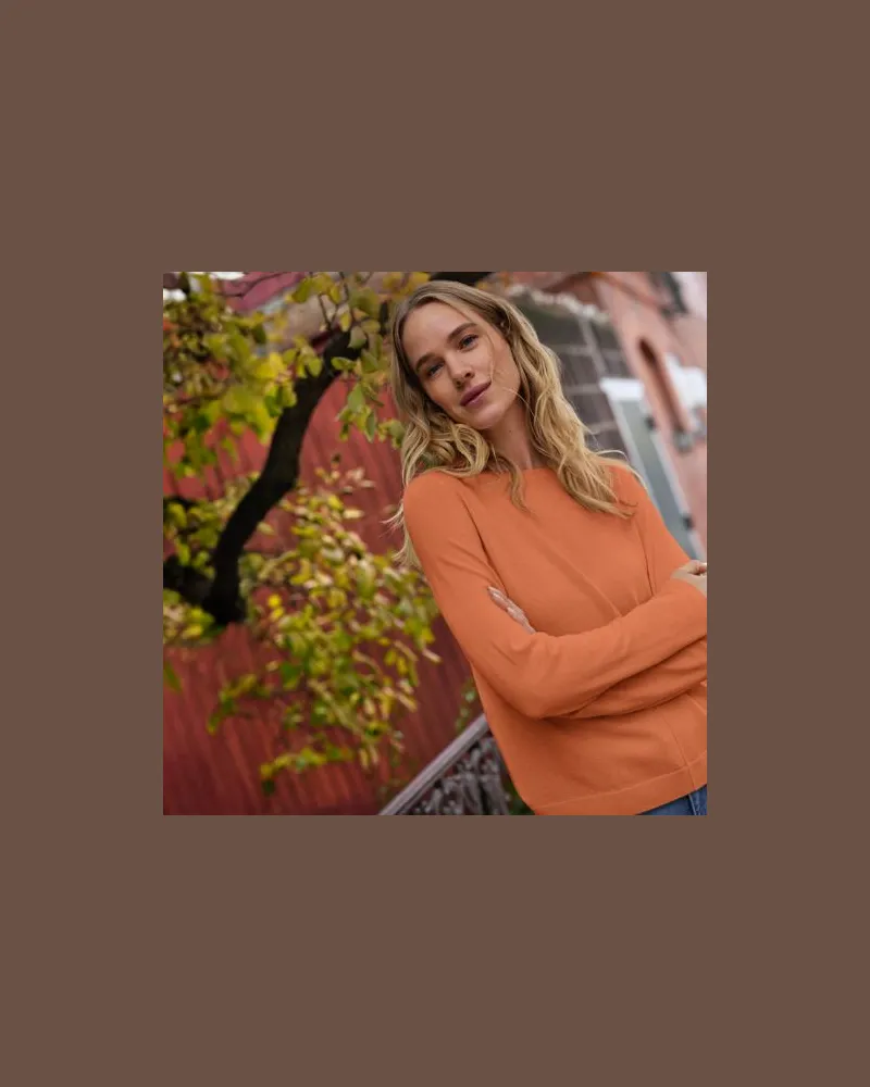 Lands' End Merino-Pullover, Damen, Größe:44-46 regular, Braun, Wolle, by Braun
