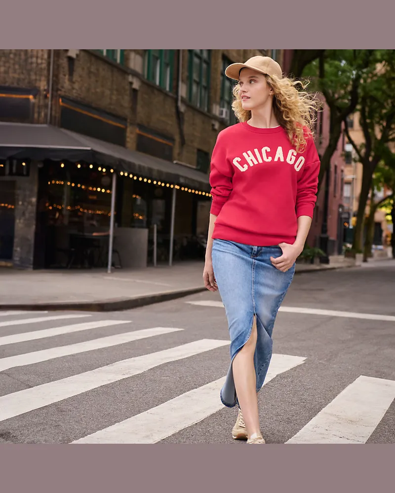 Lands' End Soft Denim Maxirock, Damen, Größe regular, Blau, Baumwolle/Baumwoll-Mischung, by Blau