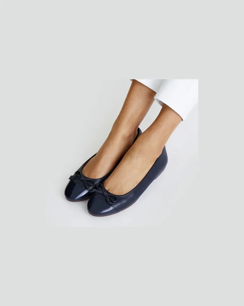 Lands' End Ballerinas im Couture-Stil, Damen, Größe regular, Blau, Synthetic-blend, by Blau
