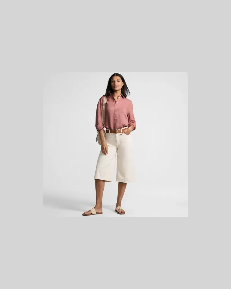 Lands' End Premium Reinleinen-Schlupfbluse, Damen, Größe petite, Rot, Leinen, by Rot