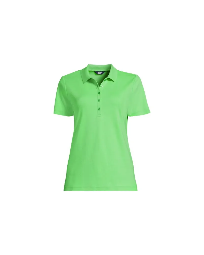 Lands' End Supima® Polo-Shirt, Damen, Größe:44-46 petite, Grün, Baumwolle, by Grün