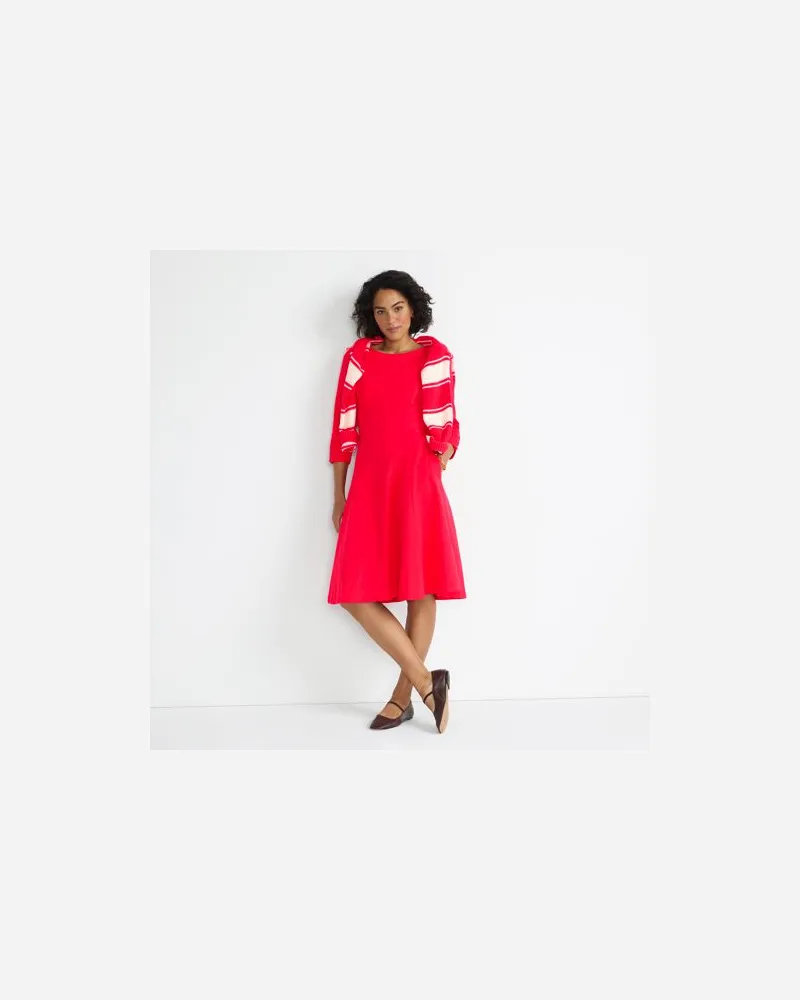 Lands' End Starfish Kleid mit 3/4-Ärmeln, Damen, Größe regular, Pink, Baumwoll-Mischung, by Pink