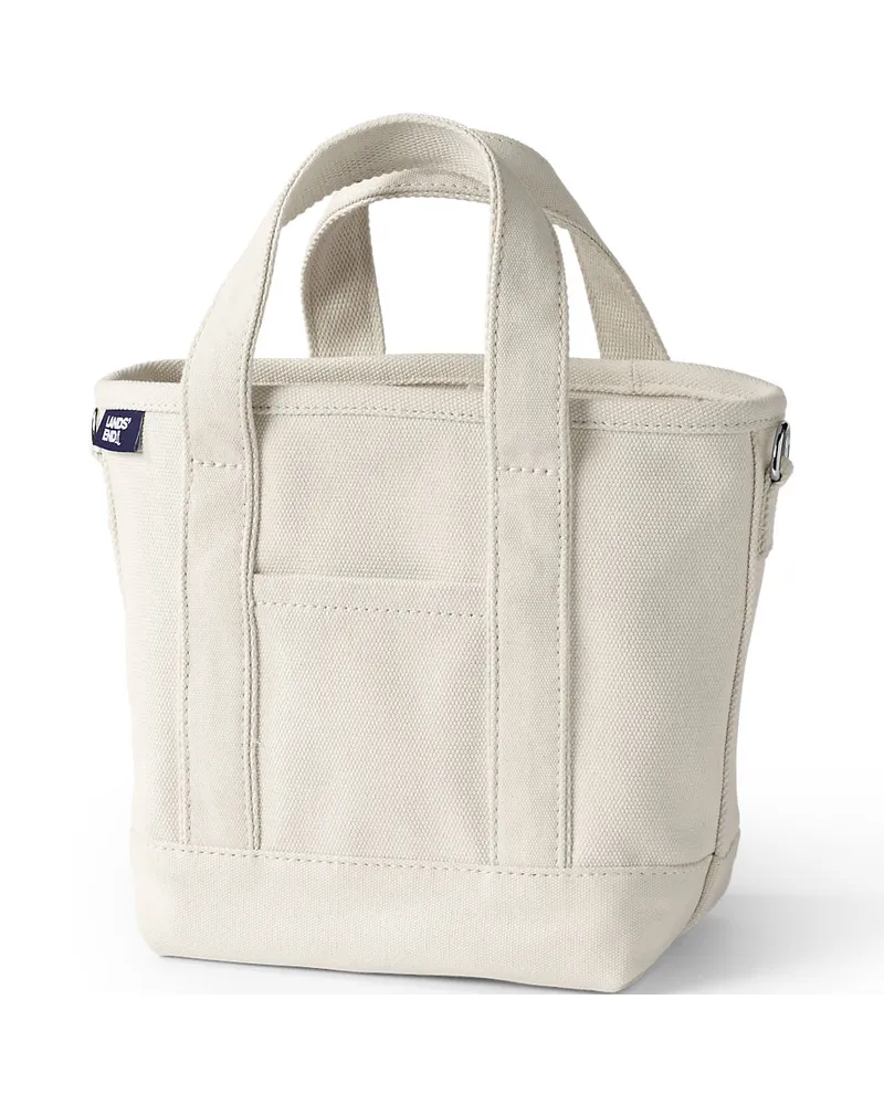 Lands' End Offene kleine Canvastasche, Damen, GrÃ¶ÃŸe:null regular, WeiÃŸ, Baumwolle, by Weiãÿ