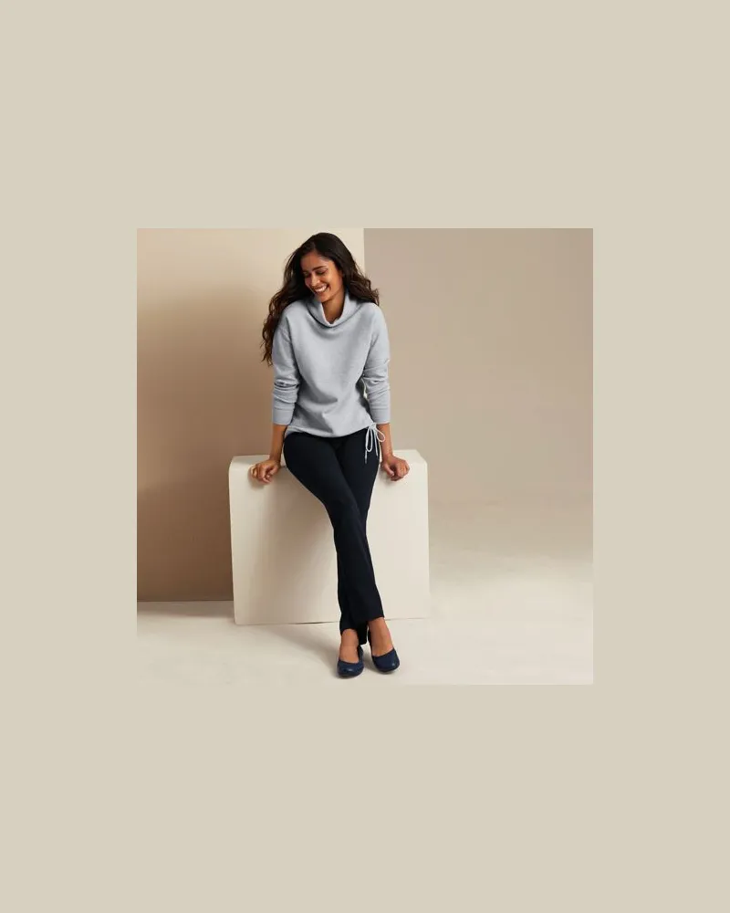 Lands' End Schmale Starfish Jersey-Freizeithose, Damen, Größe:32-34 regular, Blau, Elasthan/Baumwoll-Mischung, by Blau