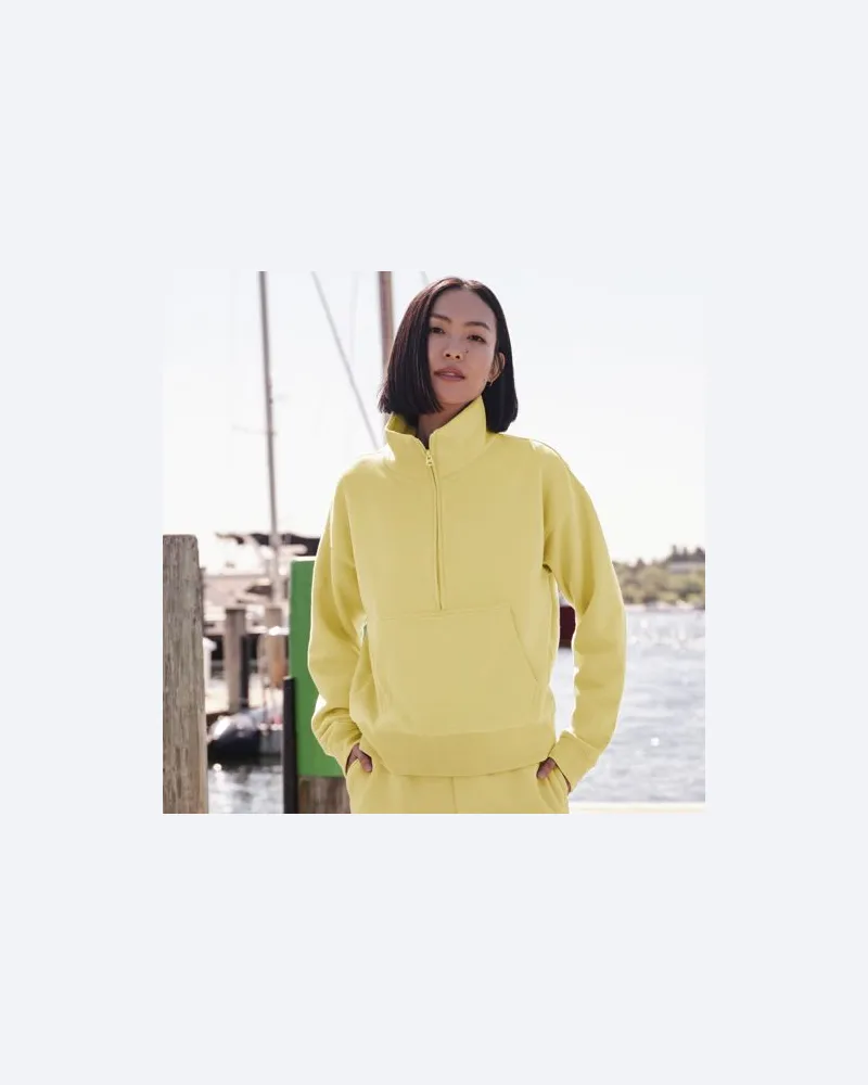 Lands' End Sweatshirt SERIOUS SWEATS mit Reißverschluss, Damen, Größe:44-46 regular, Gelb, Baumwoll-Mischung/Polyester-Mischung, by Gelb