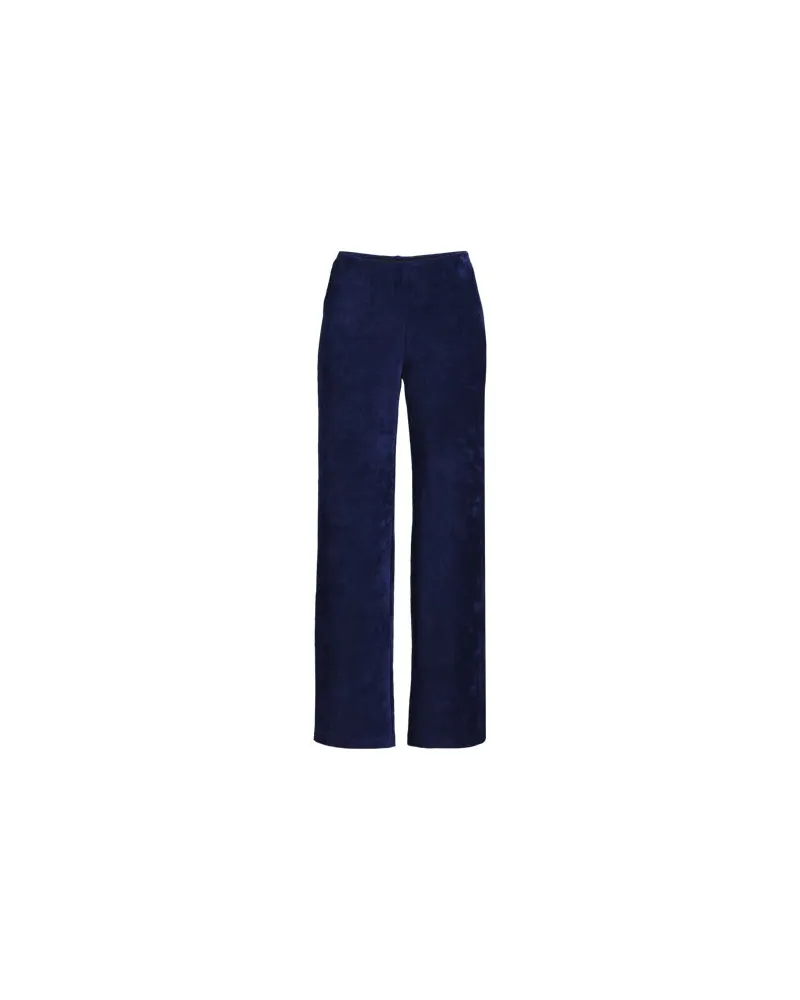 Lands' End Strickcord-Hose mit weitem Bein, Damen, Größe plus, Blau, Baumwolle/Nylon-Mischung, by Blau