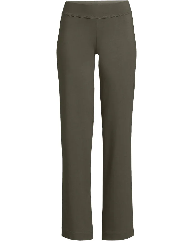 Lands' End Stretch-Freizeithose Straight Fit Starfish Pant, Damen, Größe tall, Grün, Baumwoll-Mischung, by Grün