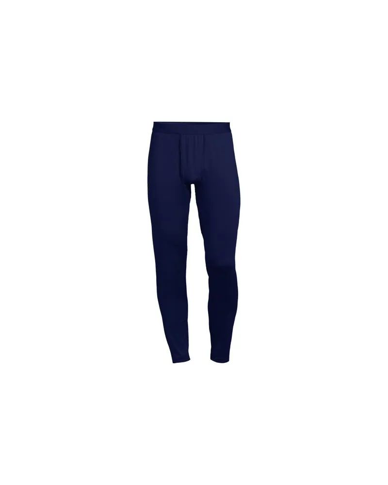 Lands' End Lange Thermaskin Unterhose mit Stretch, Herren, Größe:48-50 regular, Blau, Elasthan/Polyester-Mischung, by Blau