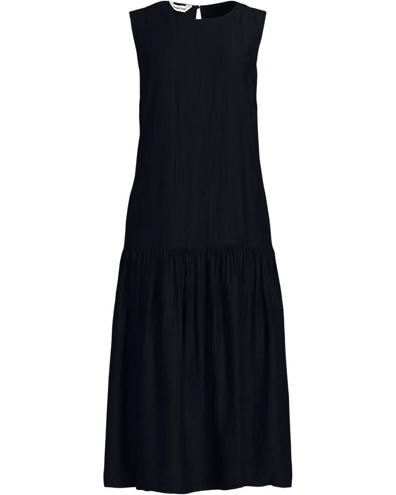 Lands' End Ärmelloses Ready to Go Midikleid, Damen, Größe:34 regular, Schwarz, Nylon/Viskose, by Schwarz