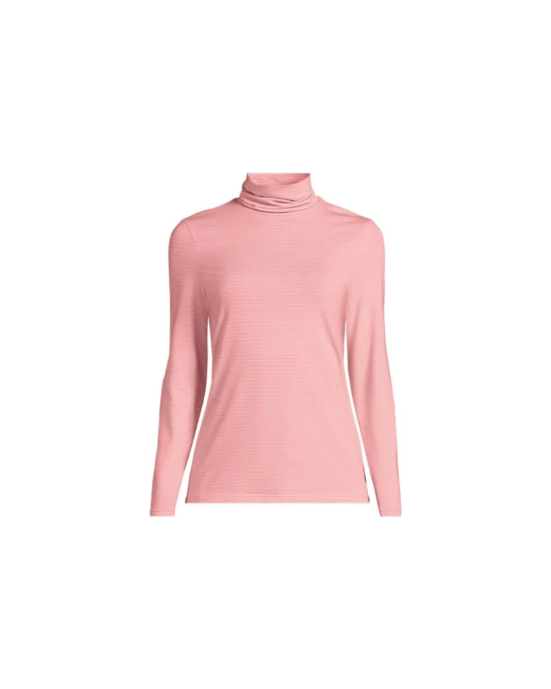 Lands' End Rollkragenshirt aus Baumwoll/Modalmix, Damen, Größe:32-34 regular, Pink, Baumwolle/Elasthan/Baumwolle Modal, by Pink
