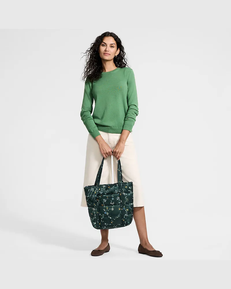 Lands' End Merino-Pullover, Damen, Größe regular, Grün, Wolle, by Grün