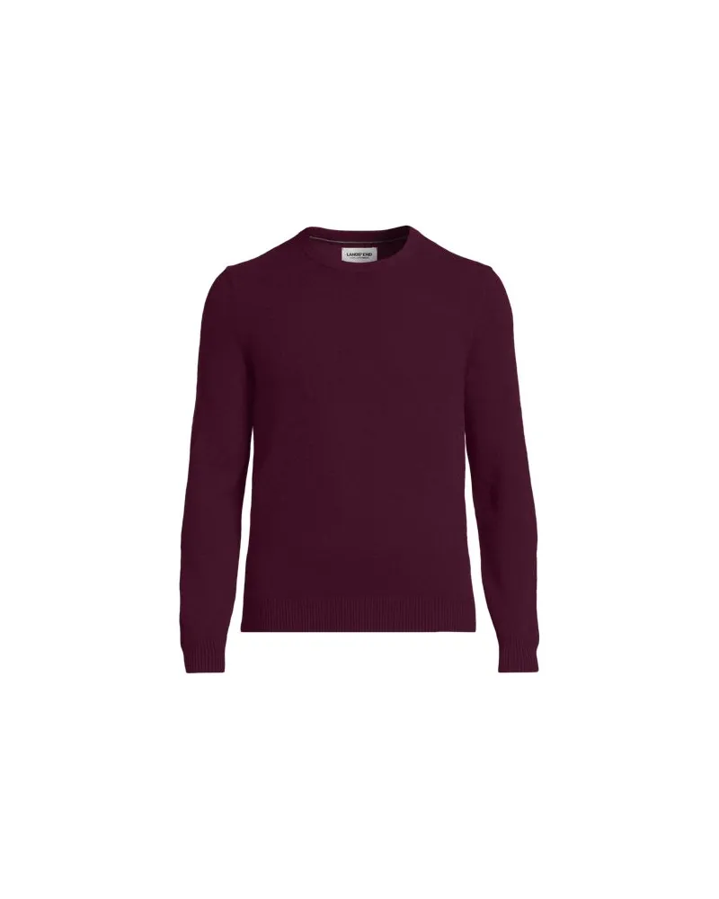 Lands' End Kaschmirpullover mit rundem Ausschnitt, Herren, Größe tall, Rot, Kaschmir, by Rot