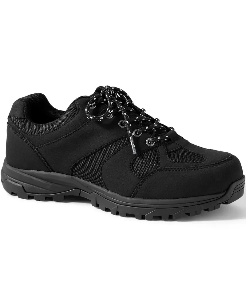 Lands' End Trekking-Schuhe, Herren, Größe regular, Schwarz, Leder, by Schwarz