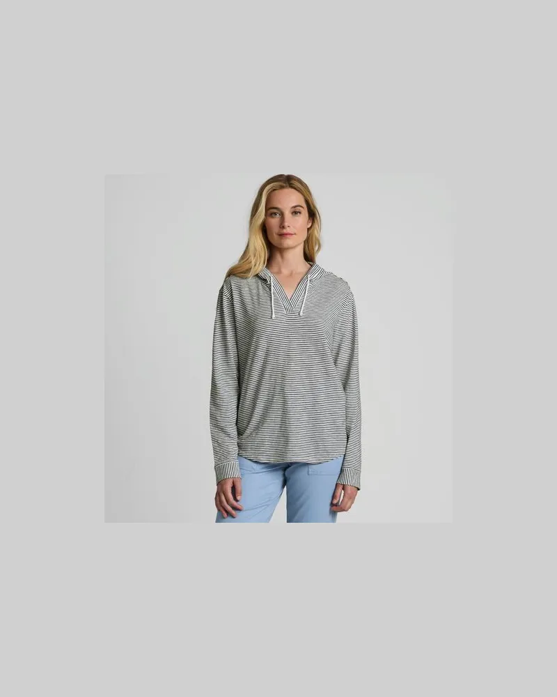 Lands' End Flammgarn-Kapuzenshirt, Damen, Größe regular, Weiß, Baumwolle, by Weiß