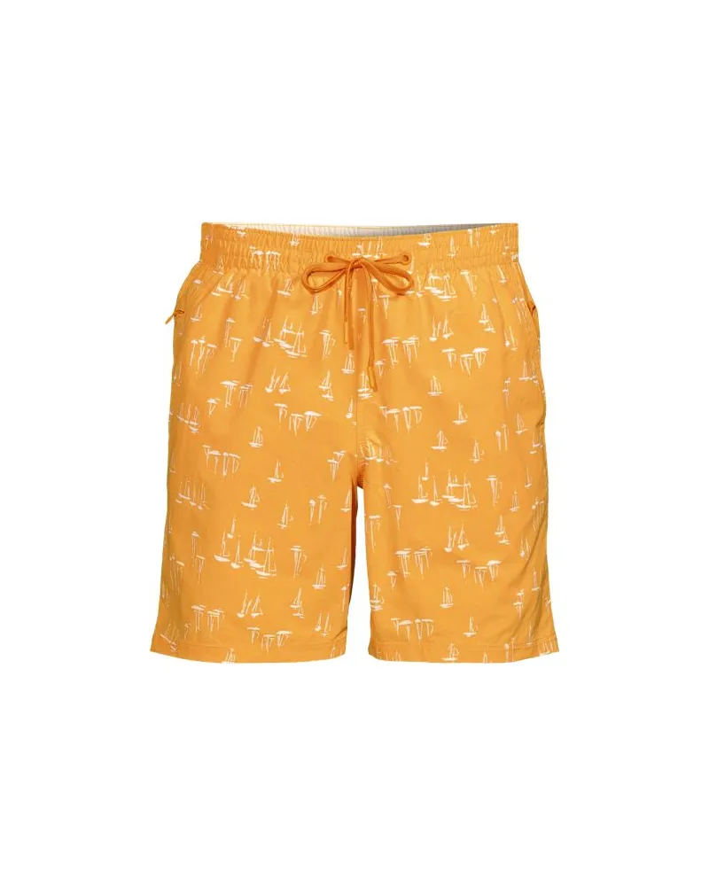 Lands' End Badeshorts mit Hydroliner, 18 cm, Herren, Größe:60 regular, Orange, by Orange