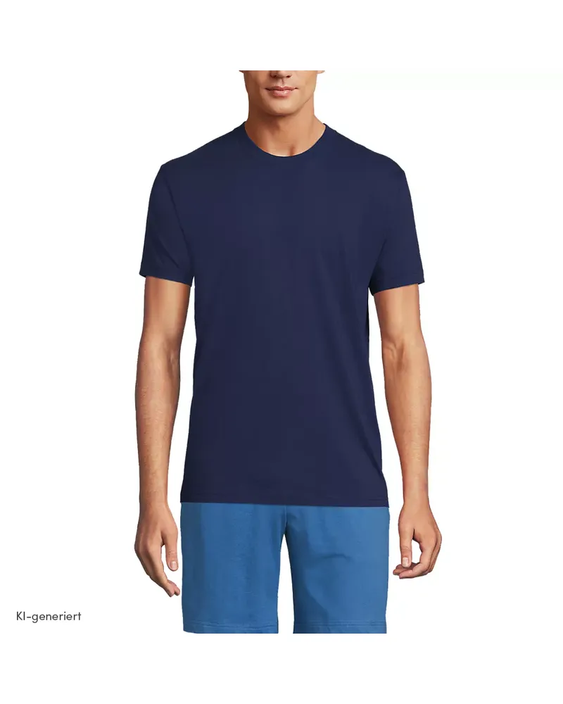 Lands' End Kurzarm-Shirt mit Rundhalsausschnitt (3er-Set), Herren, Größe regular, Sonstige, Baumwolle, by Sonstige
