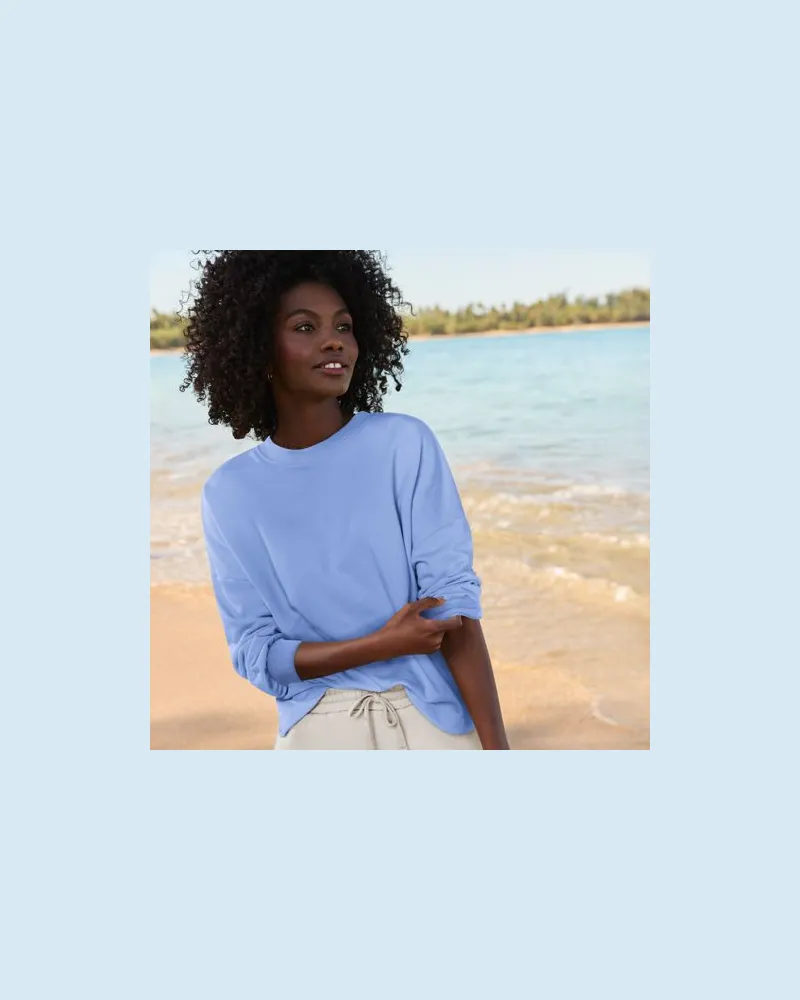 Lands' End Leichtes Sweatshirt, Damen, Größe:32-34 petite, Blau, by Blau