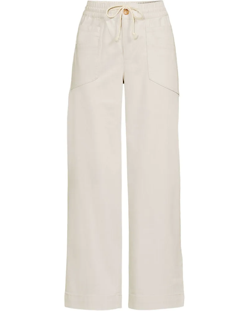 Lands' End 7/8-Schlupfchinos mit Fischgrätmuster, Damen, Größe regular, Beige, Elasthan/Baumwoll-Mischung, by Beige