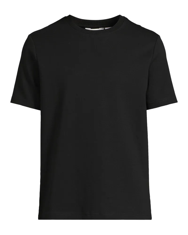 Lands' End Seriously Soft T-Shirt, Herren, Größe regular, Schwarz, Baumwolle/Polyester/Baumwoll-Mischung, by Schwarz