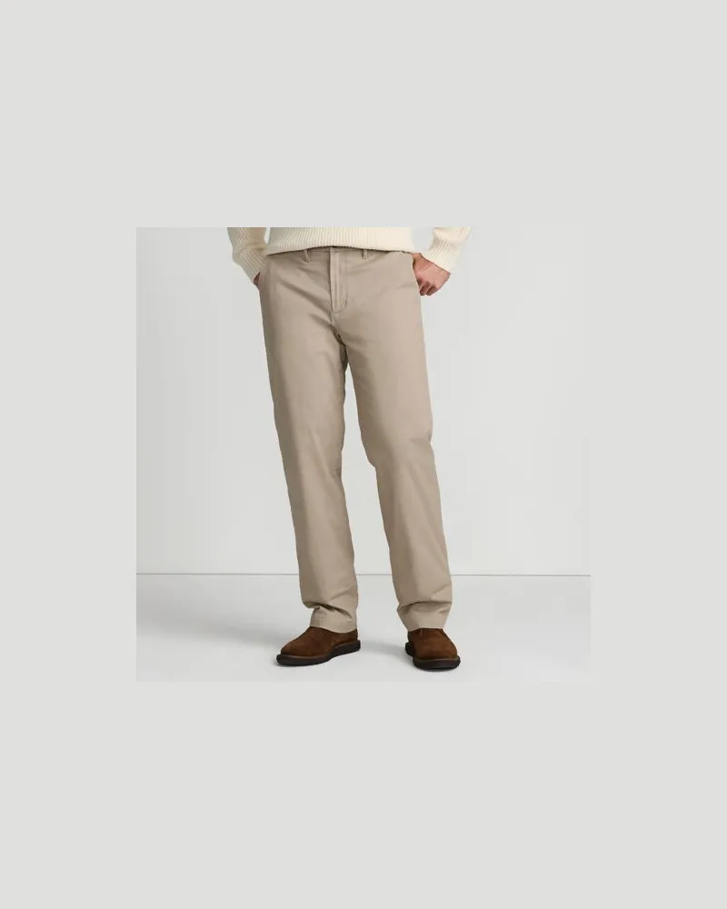 Lands' End Stretch-Chino mit Flanellfutter, Classic Fit, Herren, Größe regular, Beige, Baumwolle/Elasthan, by Beige
