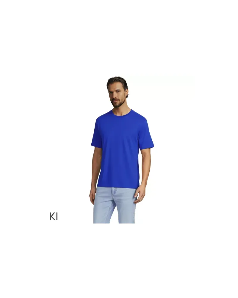 Lands' End Super-T Kurzarm-Shirt, Classic Fit, Herren, Größe regular, Blau, Baumwolle, by Blau