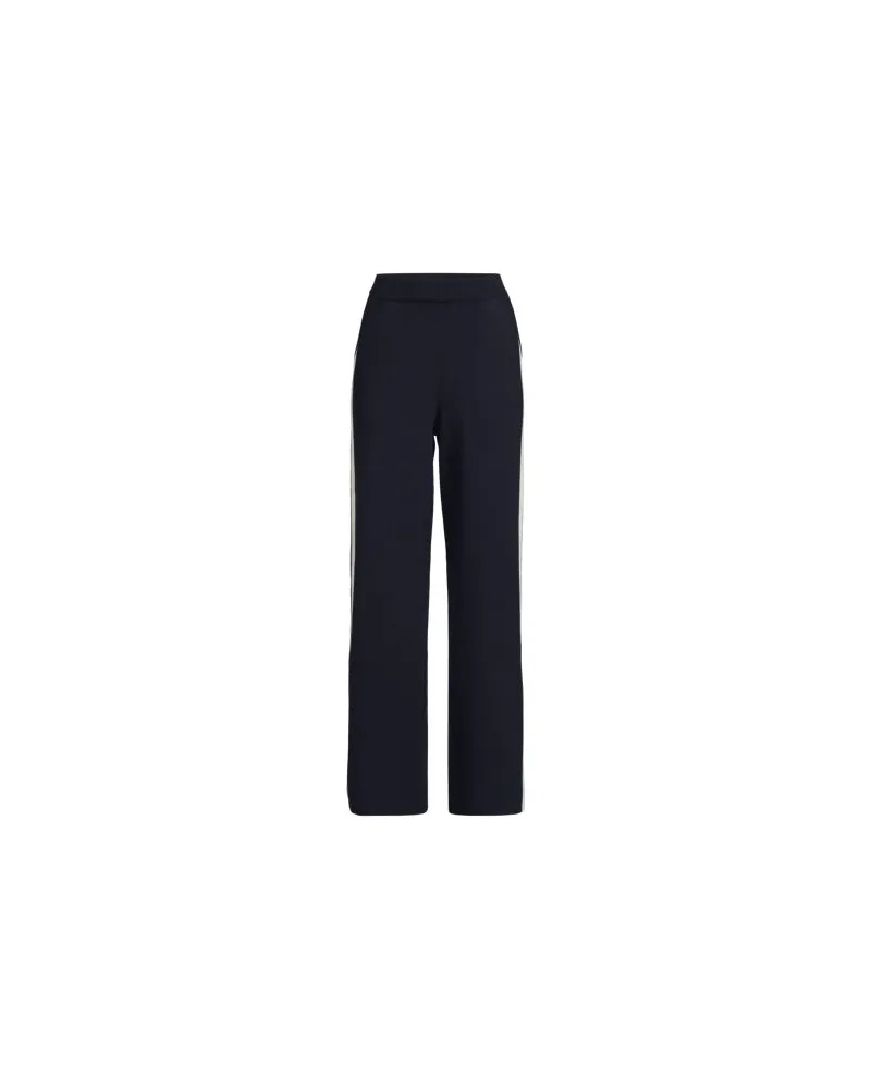 Lands' End Jerseyhose mit Streifendetail, Damen, Größe petite, Blau, Polyester/Viskose/Polyester-Mischung, by Blau