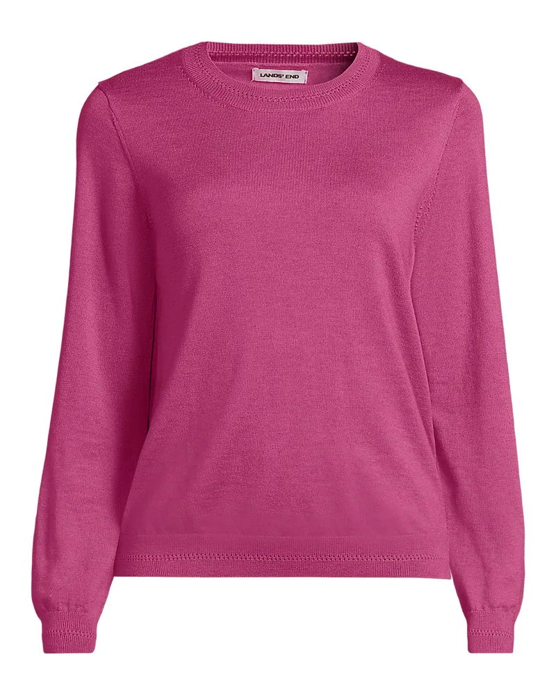 Lands' End Merino-Pullover, Damen, Größe petite, Pink, Wolle, by Pink