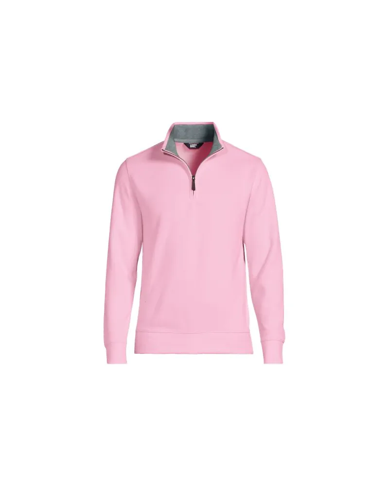 Lands' End Zipper-Pullover aus Bedford-Ripp, Herren, Größe:60 regular, Pink, Baumwolle, by Pink