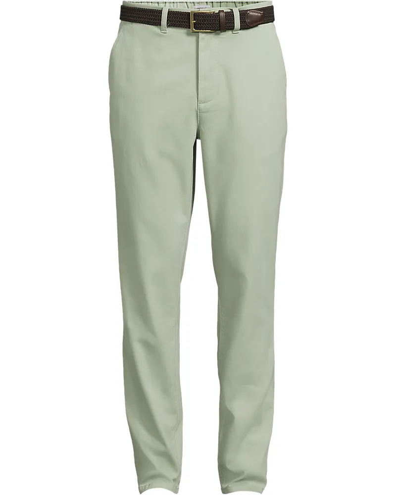 Lands' End Straight Fit Chinos mit Textur, Herren, Größe regular, Grün, Baumwolle/Lyocell (Viskose)/Baumwoll-Mischung, by Grün