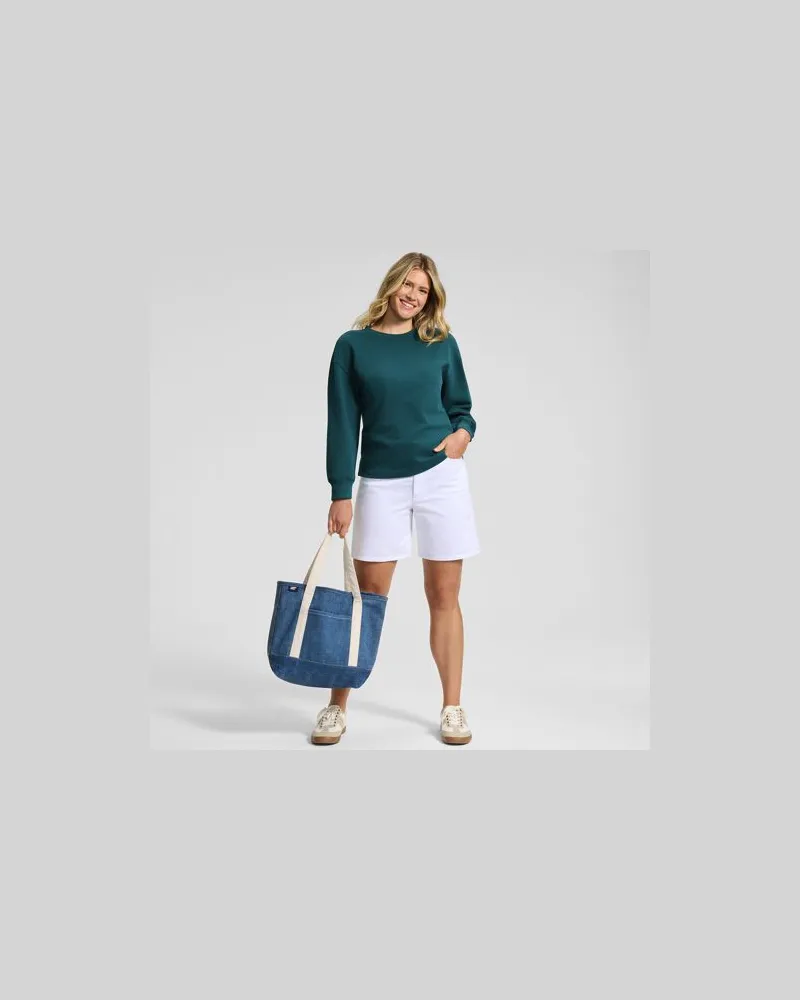 Lands' End Leichtes Sweatshirt, Damen, Größe regular, Grün, Baumwolle, by Grün