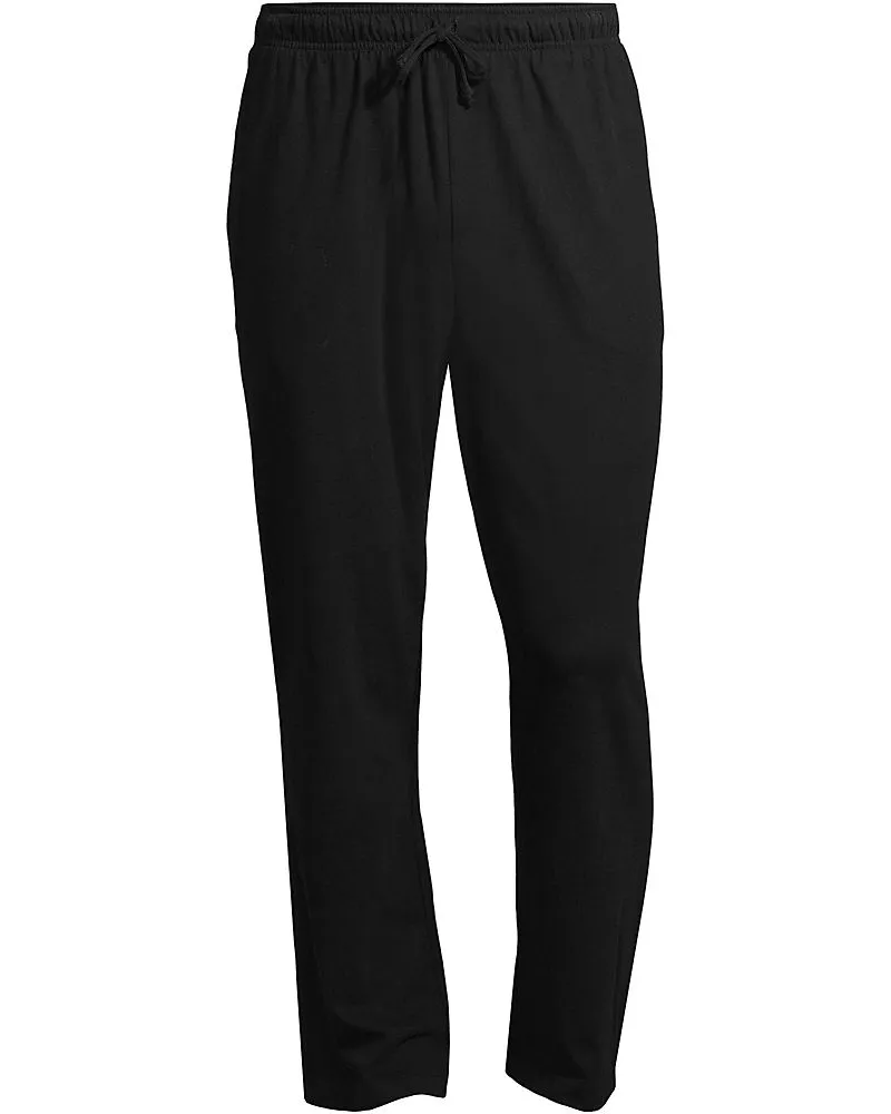 Lands' End Jersey-Pyjamahose, Herren, Größe regular, Schwarz, Baumwolle, by Schwarz