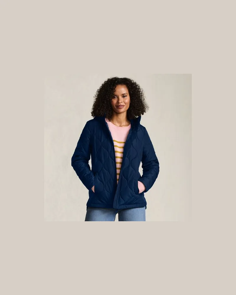 Lands' End Isolierte Steppjacke FeatherFree, Damen, Größe plus, Blau, Polyester, by Blau