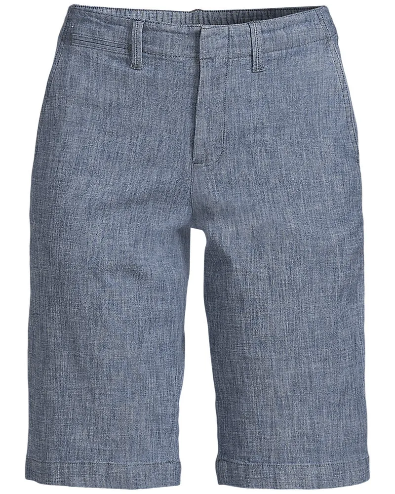 Lands' End Chambray-Bermudas, Damen, Größe plus, Blau, Elasthan/Baumwoll-Mischung, by Blau