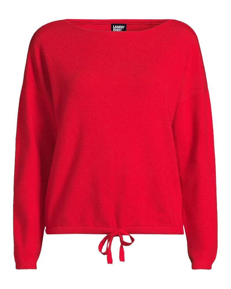 Lands' End Feinstrick-Shirt, Damen, Größe regular, Rot, by Rot