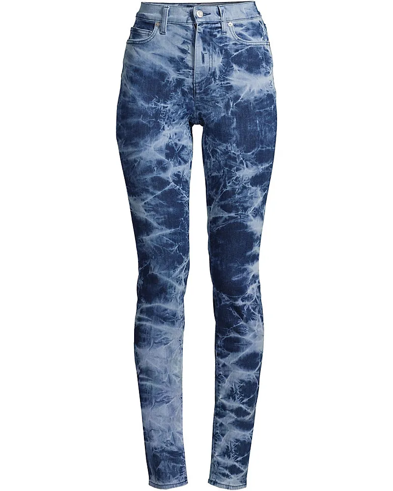 Lands' End Slim Fit Stretch-Jeans High Waist, Damen, Größe petite, Blau, Elasthan/Baumwoll-Mischung/Polyester-Mischung, by Blau