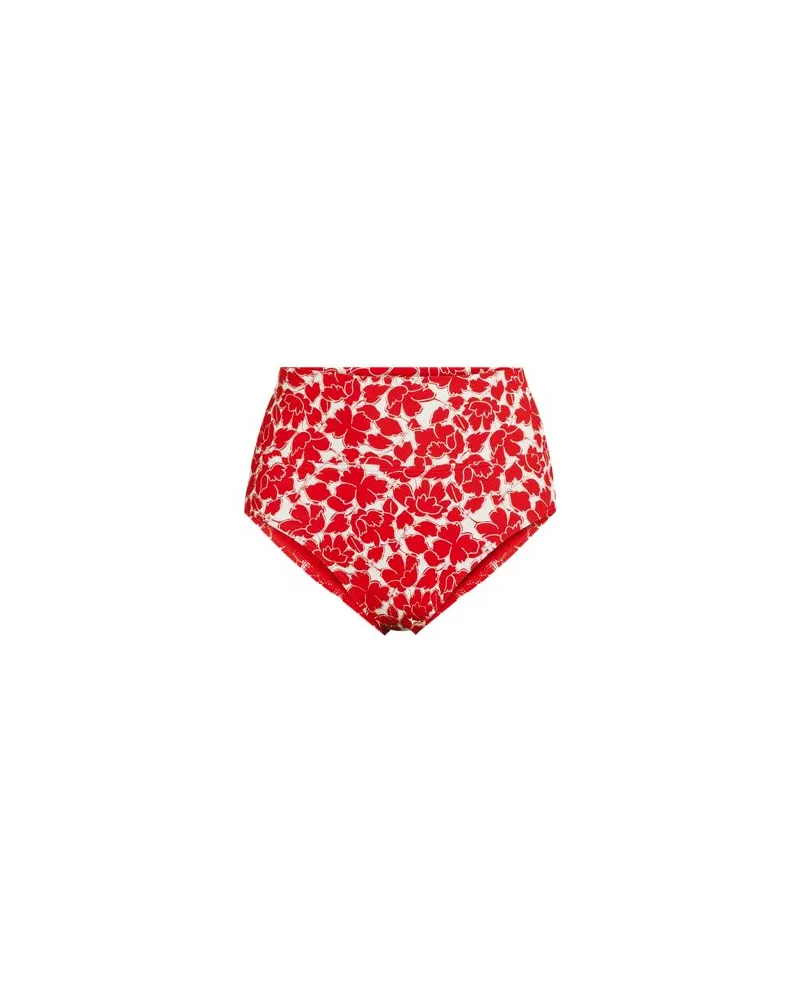 Lands' End Bikinihose zum Umschlagen, High Waist, Damen, Größe regular, Rot, Nylon-Mischung, by Rot