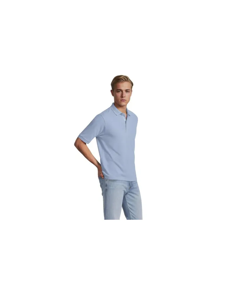 Lands' End Supima Kurzarm-Polo, Classic Fit, Herren, Größe:60 tall, Blau, Baumwolle, by Blau