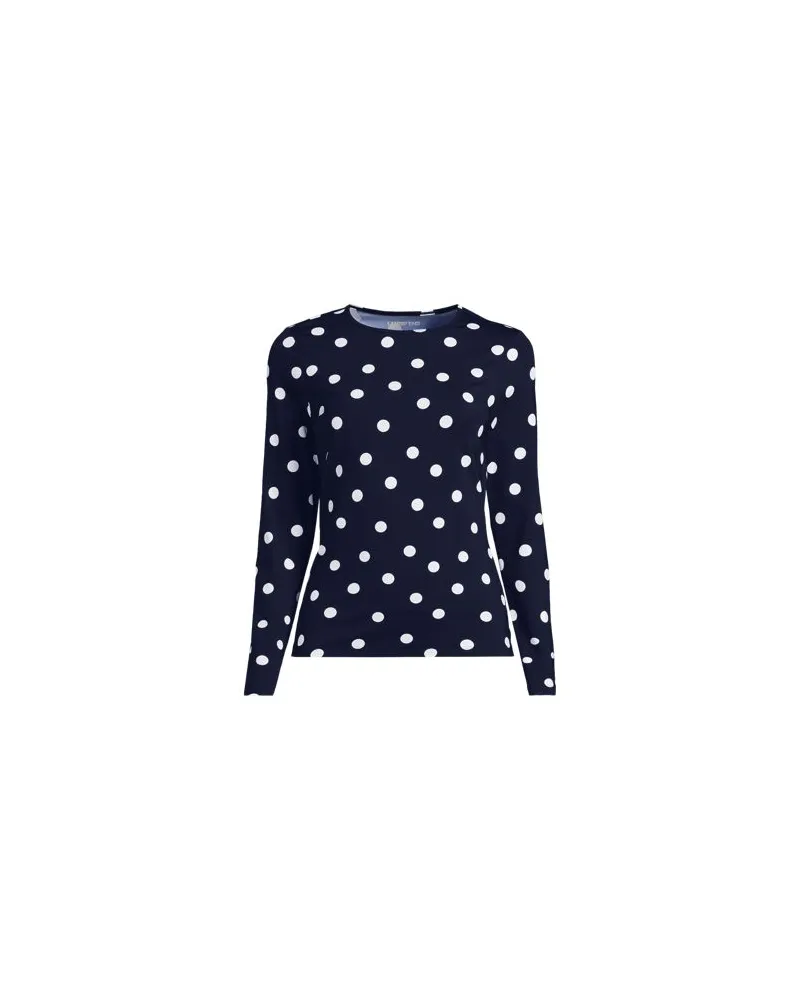 Lands' End Schnelltrocknendes UPF 50 Sonnenschutz-Badeshirt, Damen, Größe plus, Blau, Nylon-Mischung, by Blau