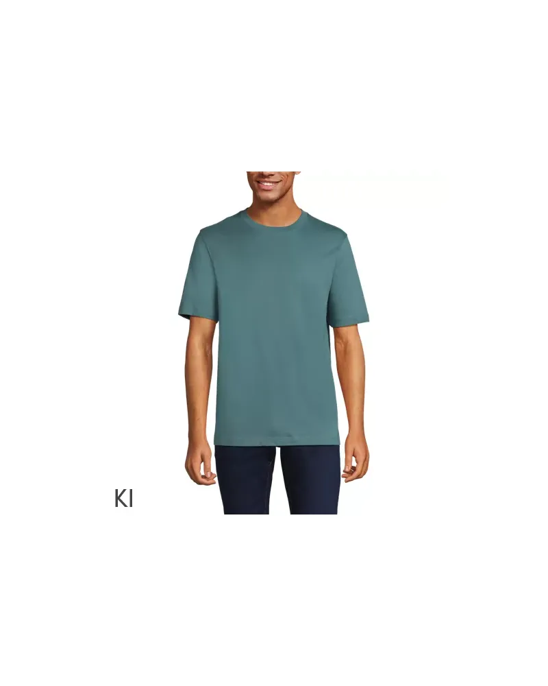 Lands' End Super-T Kurzarm-Shirt, Classic Fit, Herren, Größe regular, Grün, Baumwolle, by Grün