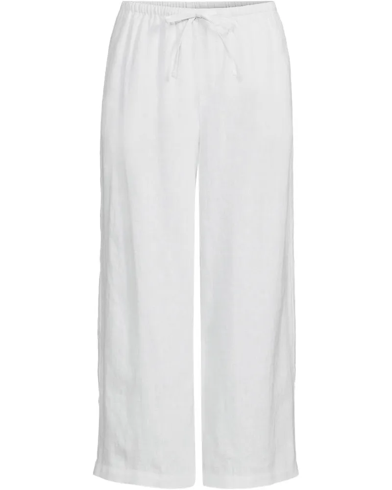 Lands' End Weite Premium Reinleinen-Schlupfhose in 7/8-LÃ¤nge, Damen, GrÃ¶ÃŸe regular, WeiÃŸ, Leinen, by Weiãÿ