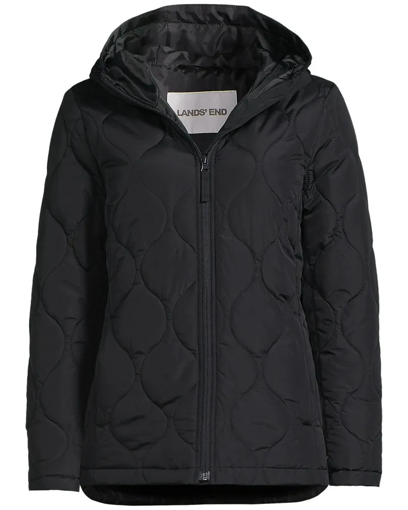 Lands' End Isolierte Steppjacke FeatherFree, Damen, Größe plus, Schwarz, Polyester, by Schwarz