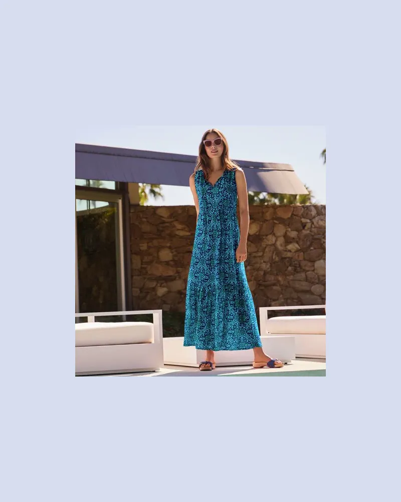 Lands' End Maxi Strandkleid, Damen, Größe:32-34 regular, Blau, Baumwolle Modal, by Blau