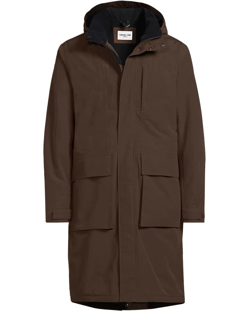 Lands' End Stadionmantel SQUALL, Herren, Größe regular, Braun, Nylon, by Braun