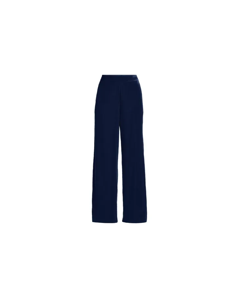 Lands' End Samthose mit weitem Bein, Damen, Größe petite, Blau, Polyester, by Blau