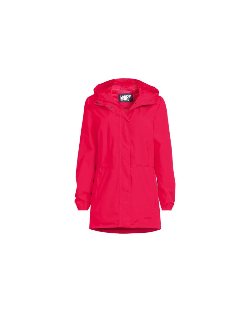 Lands' End Wasserdichte Regenjacke mit Packfach, Damen, Größe plus, Pink, Polyester, by Pink
