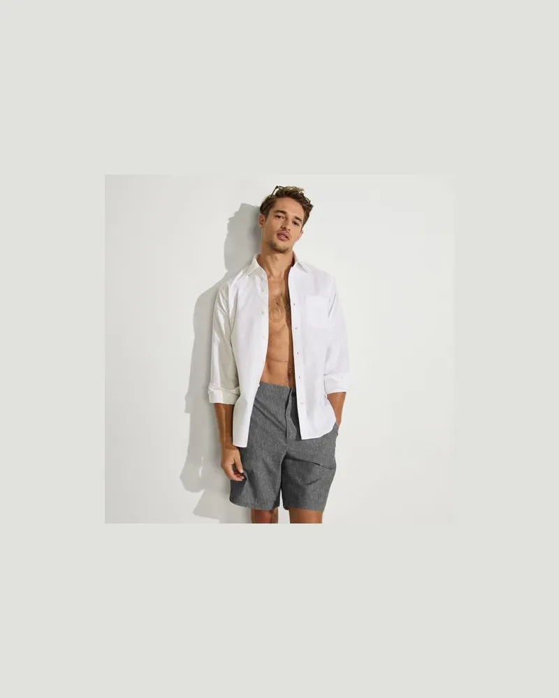 Lands' End Ultimativ-Badeshorts, 23 cm, Herren, Größe:52-54 regular, Grau, Elasthan/Polyester, by Grau