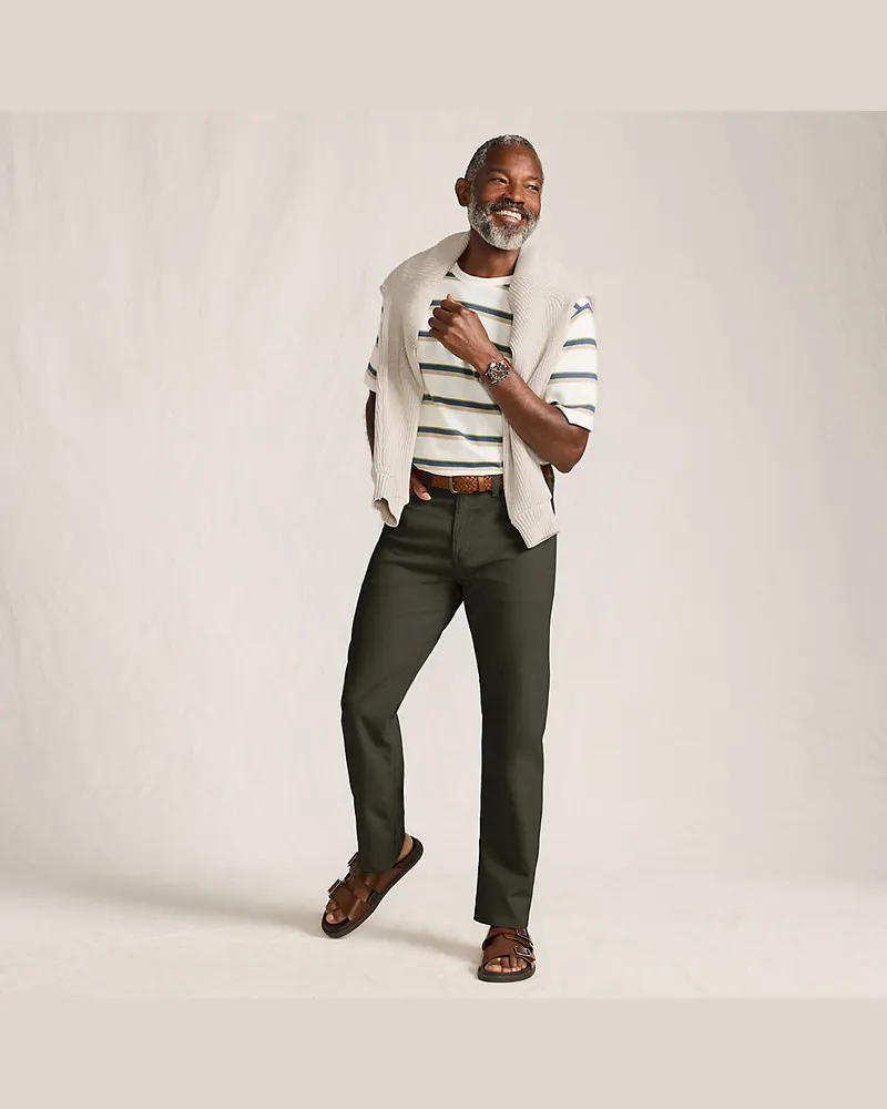 Lands' End Classic Fit Cordhose, Herren, Größe regular, Braun, Elasthan/Baumwoll-Mischung, by Braun