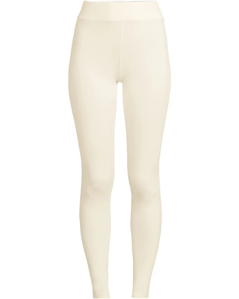 Lands' End Lange Stretch-THERMASKIN-Unterhose, Damen, Größe plus, Weiß, Elasthan/Polyester-Mischung, by Weiß