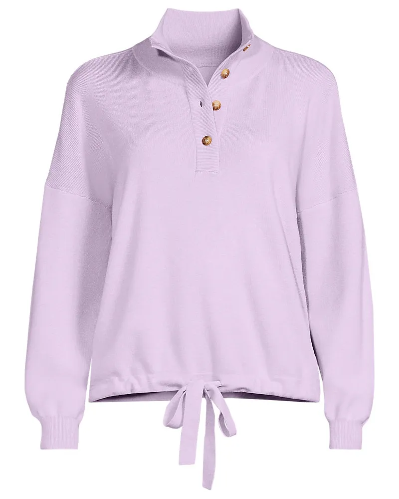 Lands' End Feinstrick-Pullover aus softem Viskosemix, Damen, Größe regular, Lila, Polyester/Nylon/Viskose, by Lila